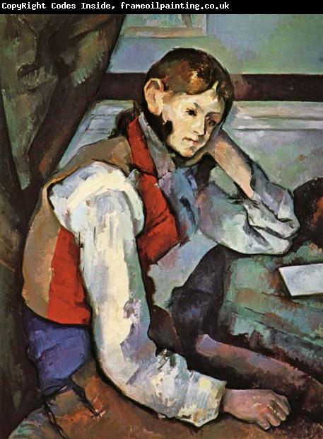 Paul Cezanne The Boy in the Red Waistcoat